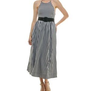 Taylor gingham halter maxi dress sz 8